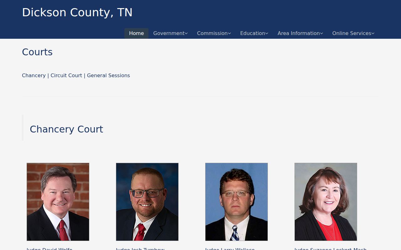 Dickson County Chancery Court and Clerk and Master records information